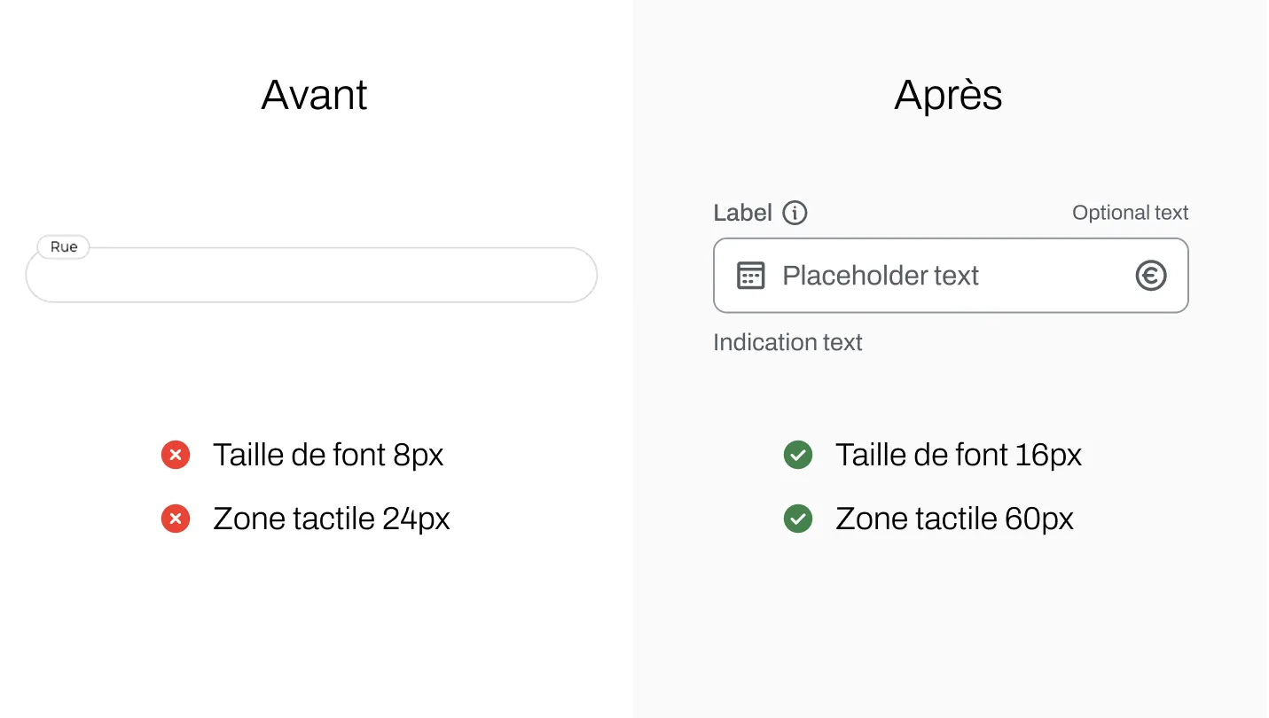 Composant Textbox — états et variantes