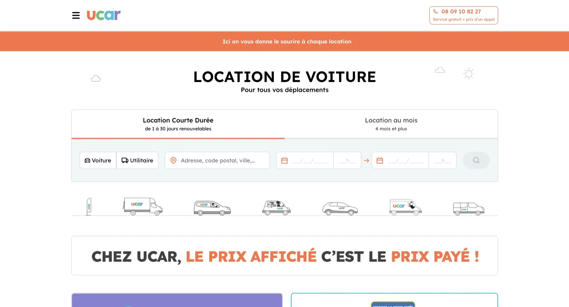 Ancienne homepage UCAR — avant la refonte