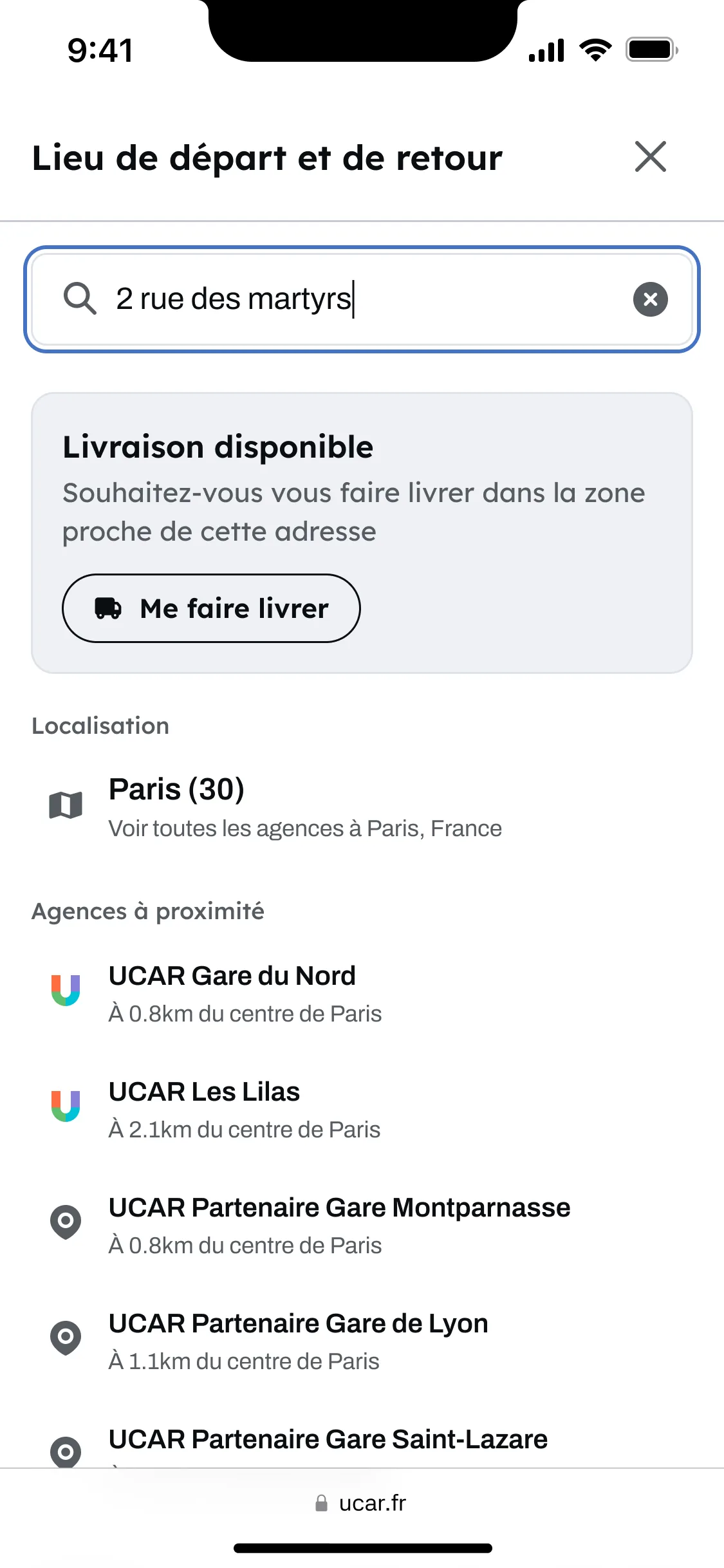 Mobile UCAR — étape 2