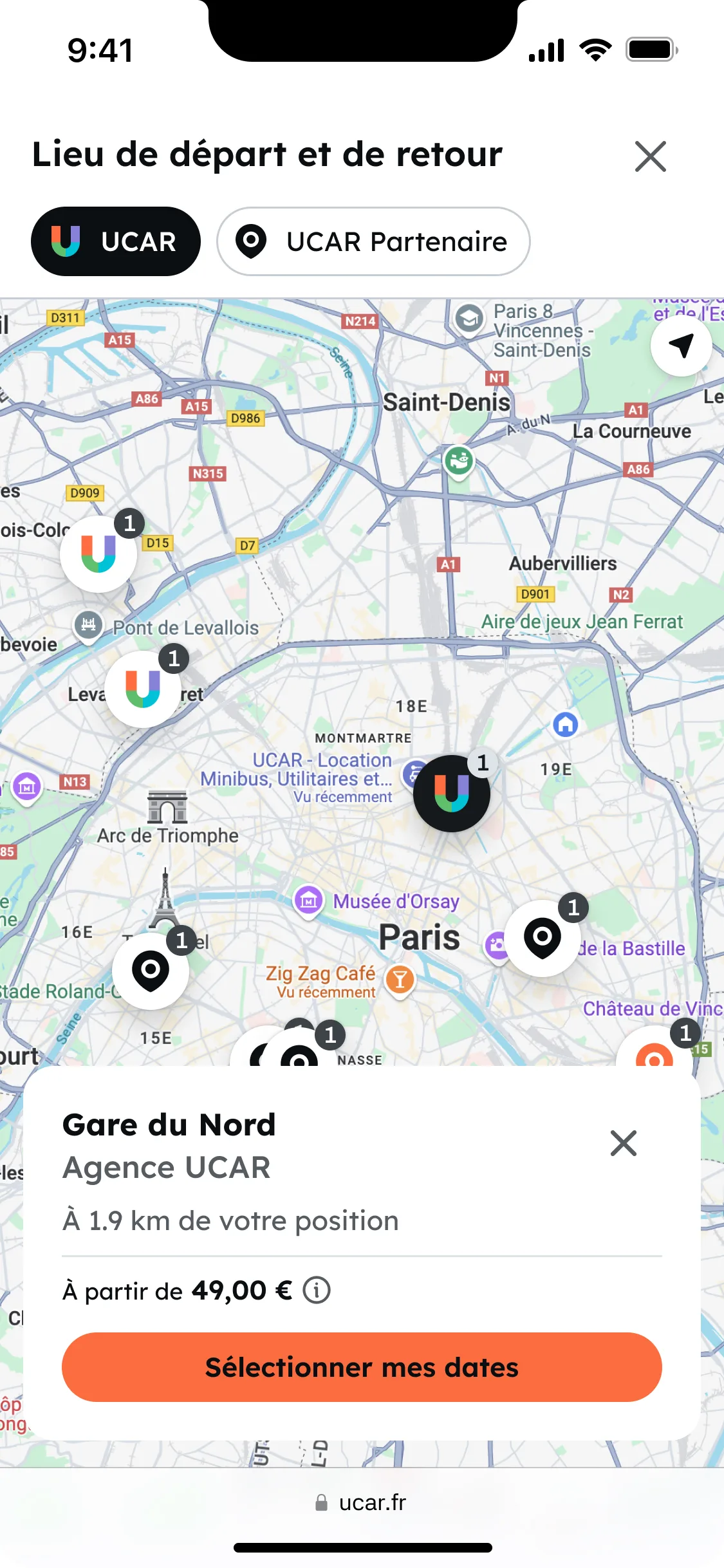Mobile UCAR — étape 3